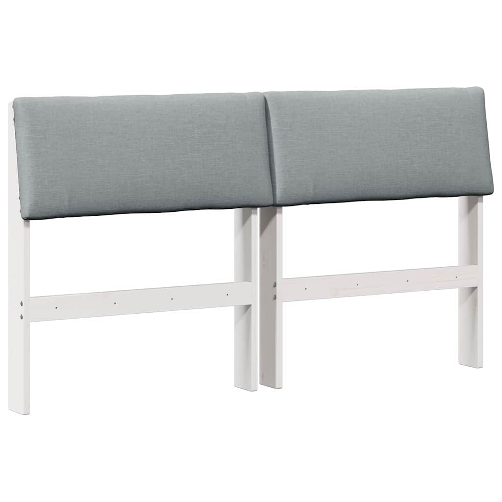 vidaXL Tapicerowane wezgłowie Jasnoszary 150 cm Lite drewno sosnowe