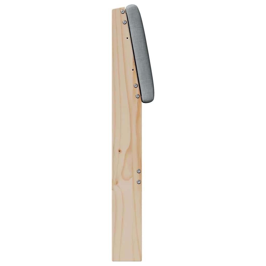 vidaXL Tapicerowane wezgłowie Jasnoszary 140 cm Lite drewno sosnowe