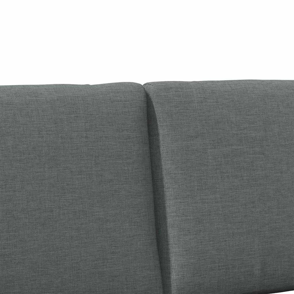 vidaXL Tapicerowane wezgłowie Ciemnoszary 140 cm Lite drewno sosnowe