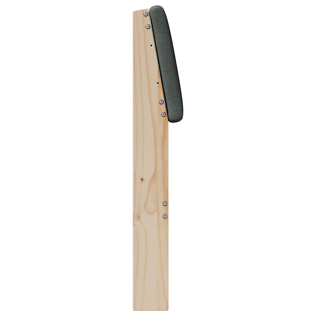 vidaXL Tapicerowane wezgłowie Ciemnoszary 140 cm Lite drewno sosnowe