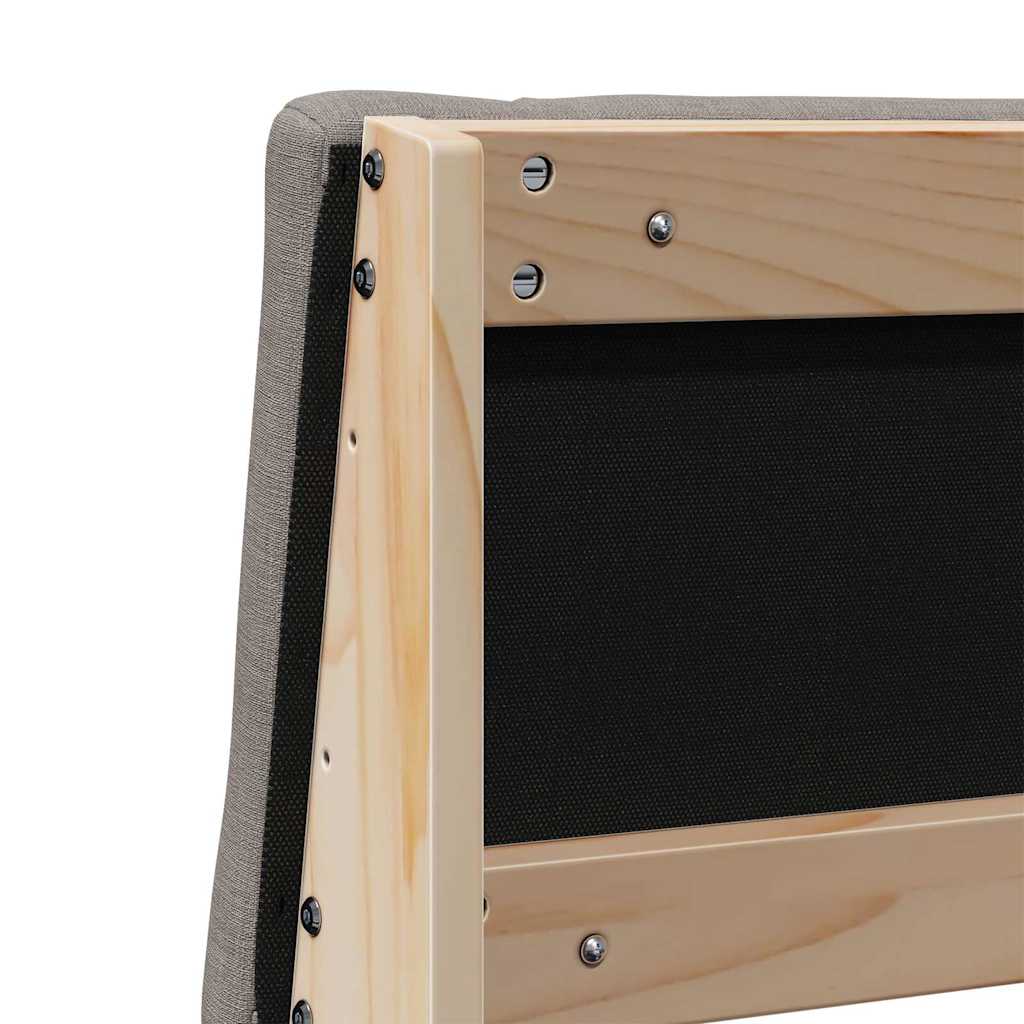 vidaXL Tapicerowane wezgłowie Ciemnoszary 140 cm Lite drewno sosnowe