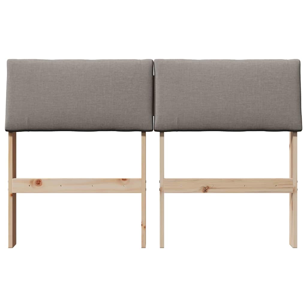 vidaXL Tapicerowane wezgłowie Ciemnoszary 120 cm Lite drewno sosnowe