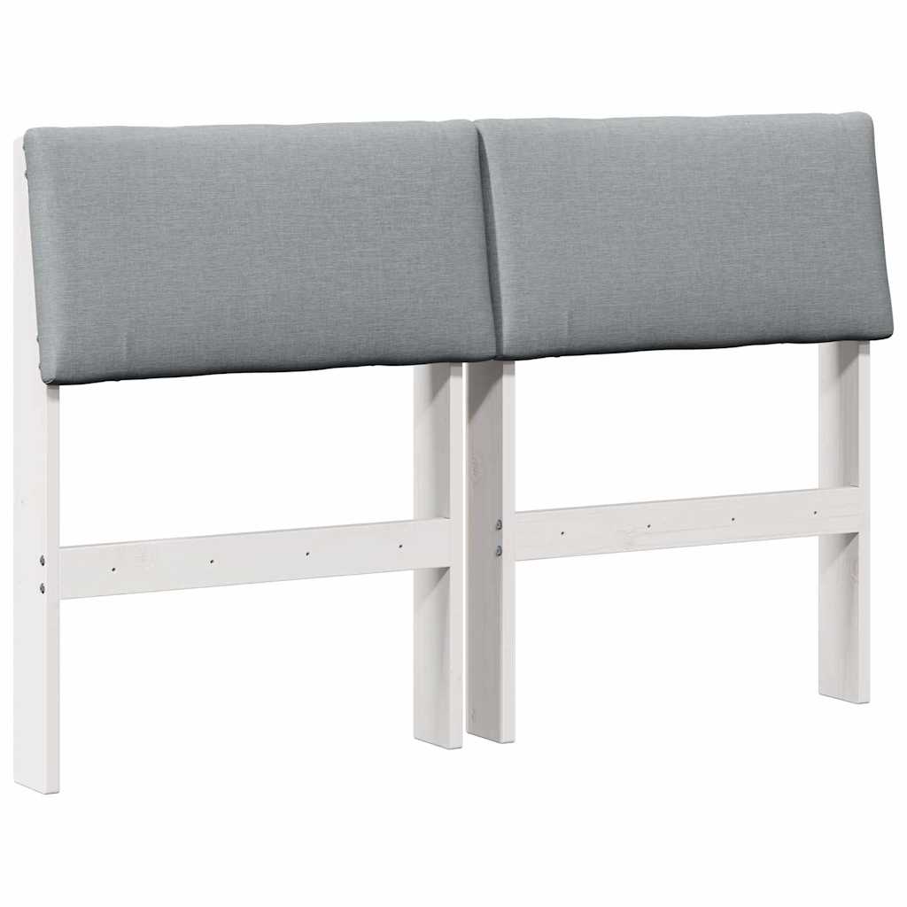 vidaXL Tapicerowane wezgłowie Jasnoszary 120 cm Lite drewno sosnowe