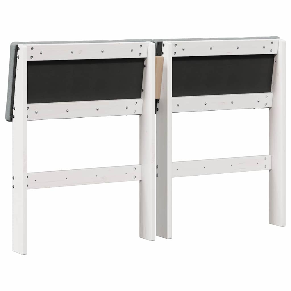 vidaXL Tapicerowane wezgłowie Jasnoszary 120 cm Lite drewno sosnowe