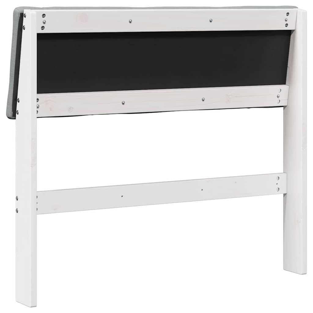 vidaXL Tapicerowane wezgłowie Jasnoszary 100 cm Lite drewno sosnowe