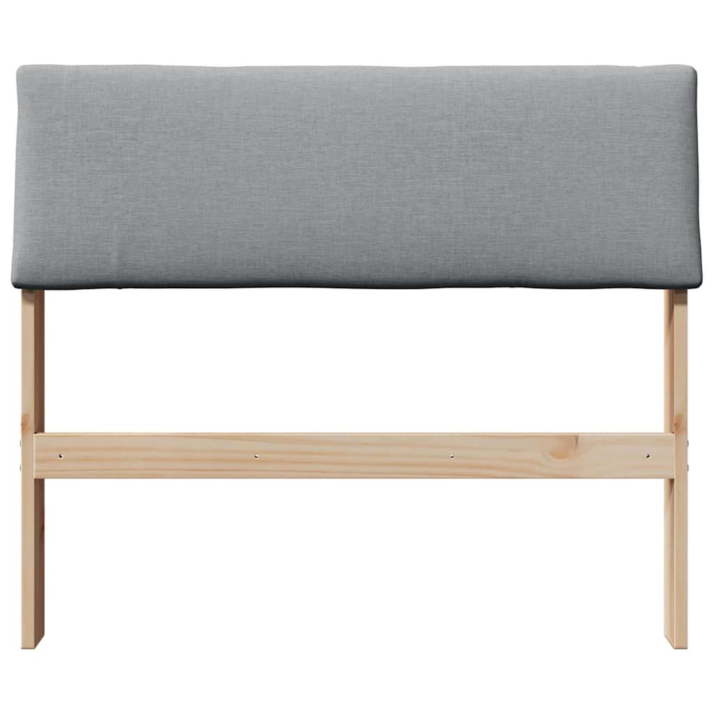 vidaXL Tapicerowane wezgłowie Jasnoszary 90 cm Lite drewno sosnowe