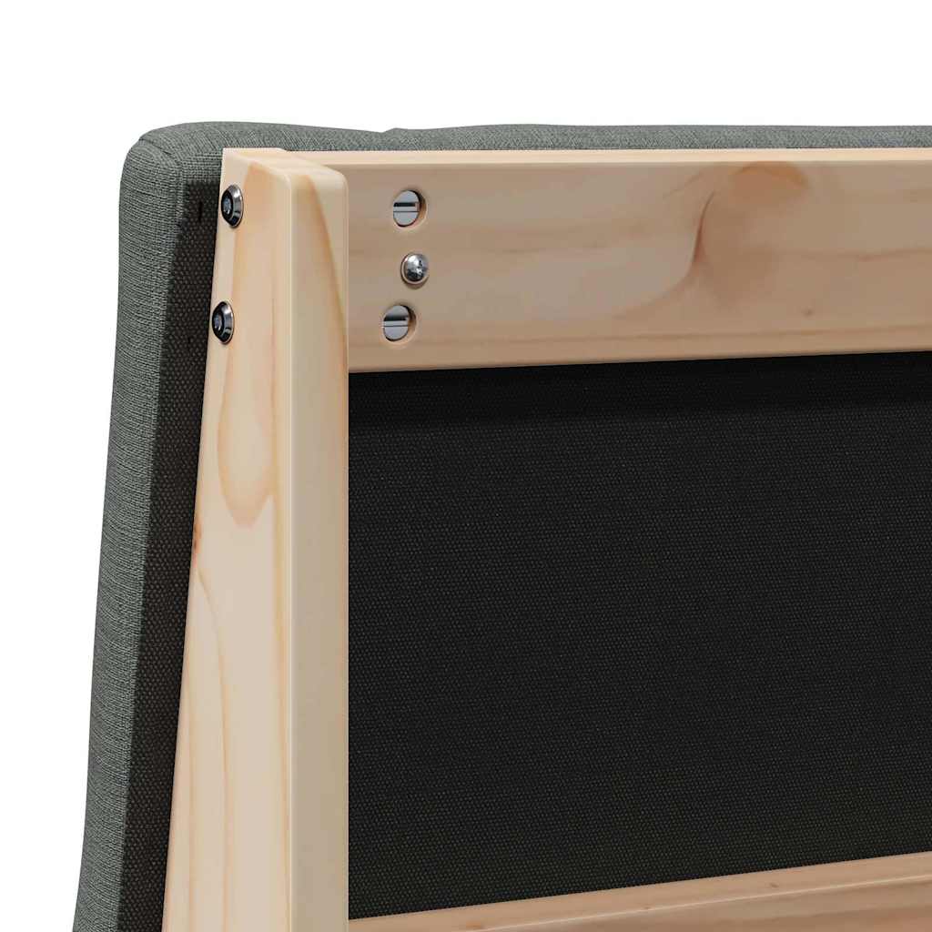vidaXL Tapicerowane wezgłowie Ciemnoszary 90 cm Lite drewno sosnowe