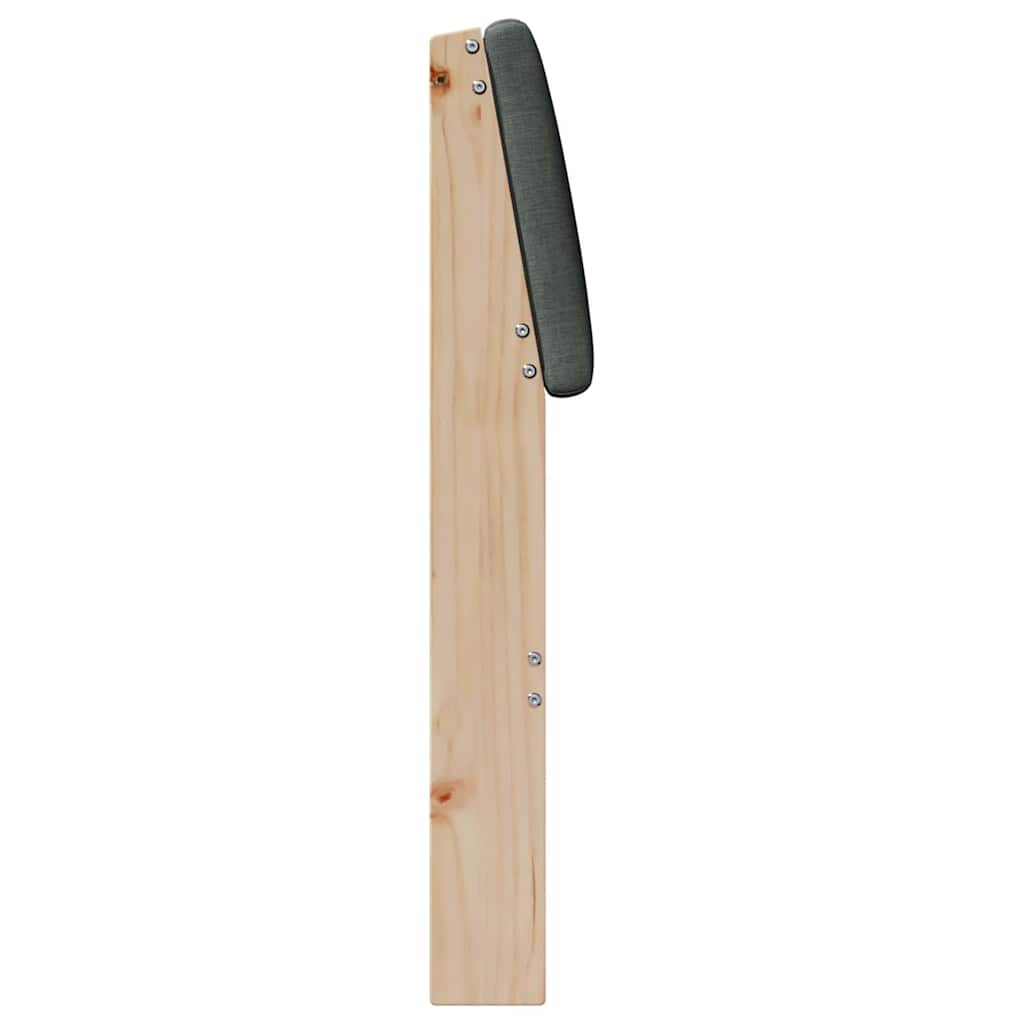vidaXL Tapicerowane wezgłowie Ciemnoszary 90 cm Lite drewno sosnowe