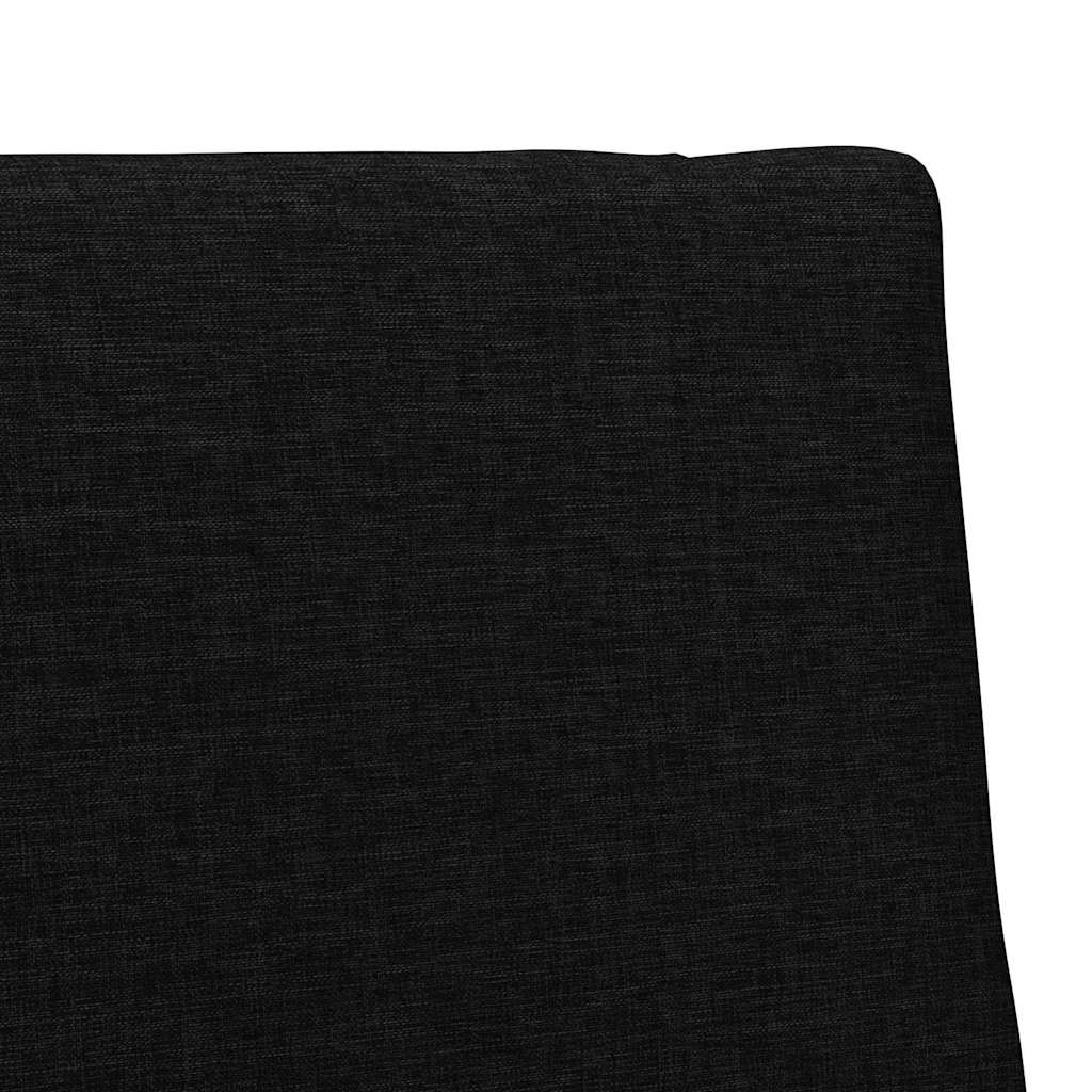 vidaXL Tapicerowane wezgłowie Czarny 90 cm Lite drewno sosnowe
