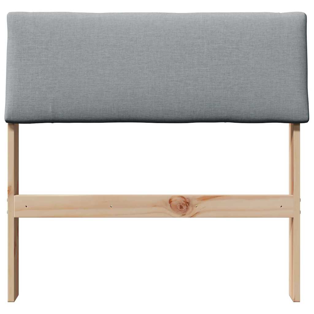 vidaXL Tapicerowane wezgłowie Jasnoszary 80 cm Lite drewno sosnowe