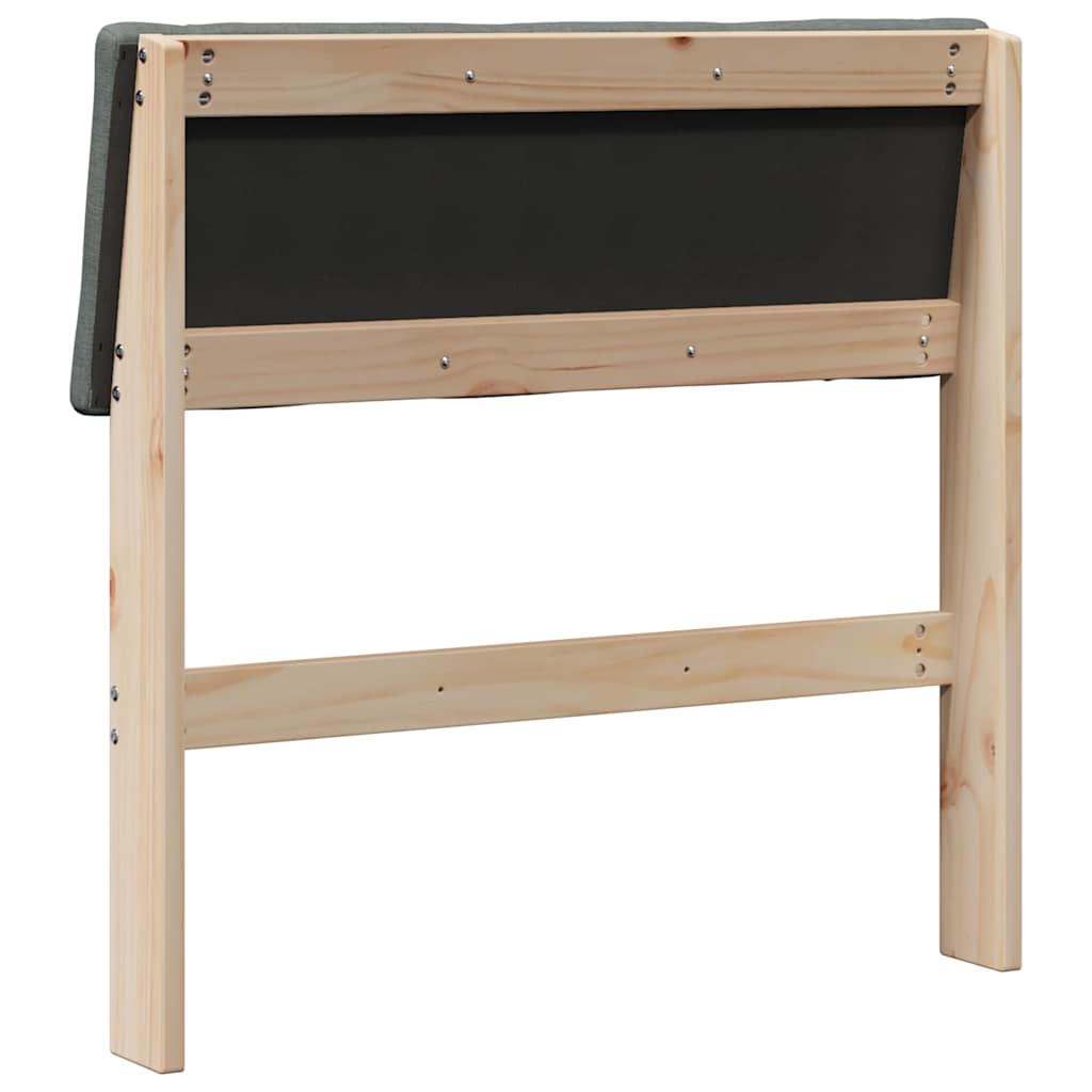 vidaXL Tapicerowane wezgłowie Ciemnoszary 80 cm Lite drewno sosnowe