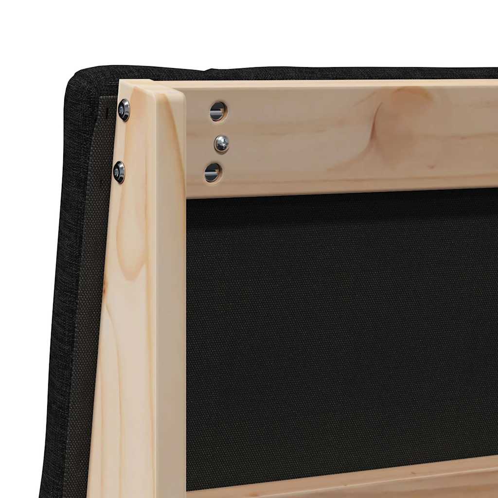 vidaXL Tapicerowane wezgłowie Czarny 80 cm Lite drewno sosnowe