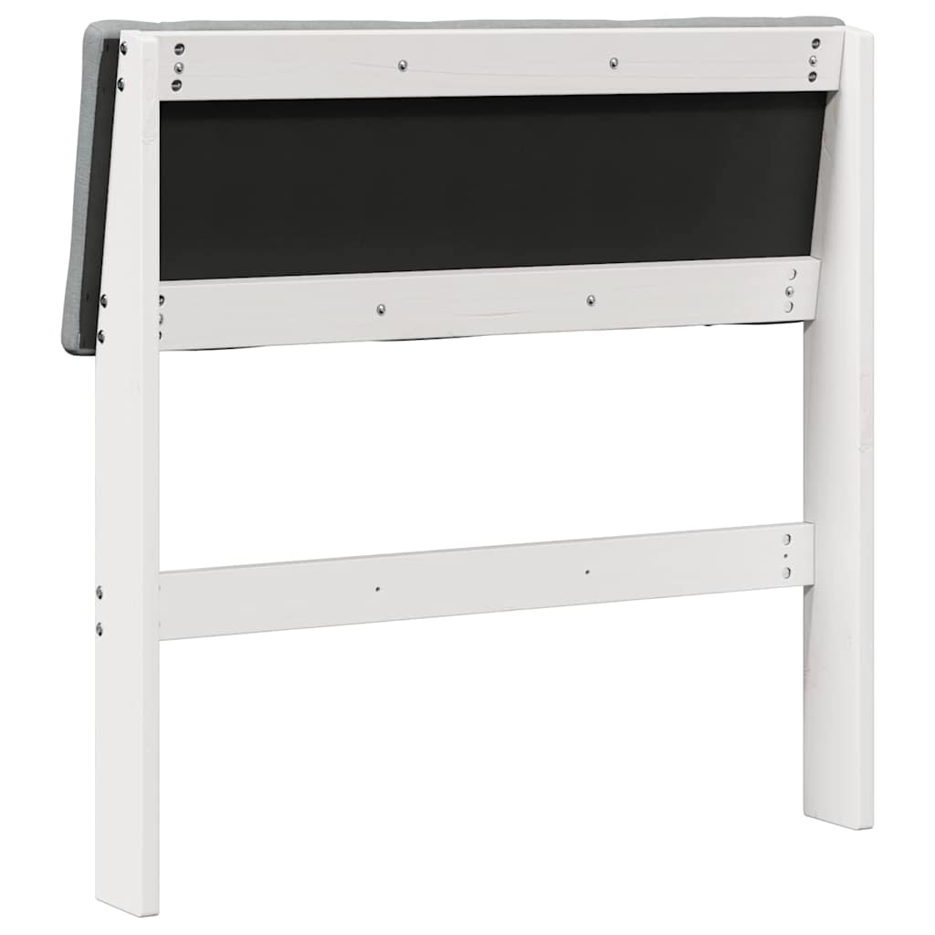 vidaXL Tapicerowane wezgłowie Jasnoszary 80 cm Lite drewno sosnowe