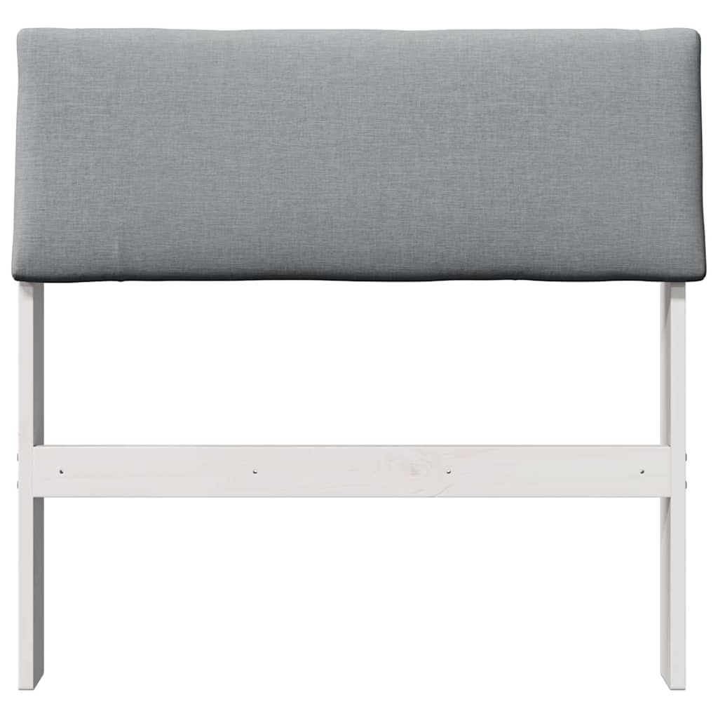 vidaXL Tapicerowane wezgłowie Jasnoszary 80 cm Lite drewno sosnowe