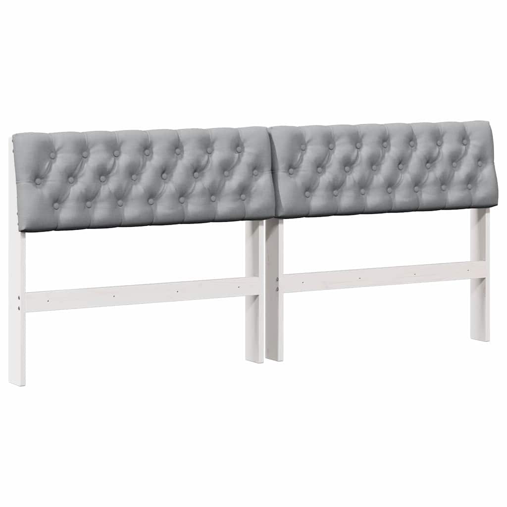 vidaXL Tapicerowane wezgłowie Jasnoszary 180 cm Lite drewno sosnowe
