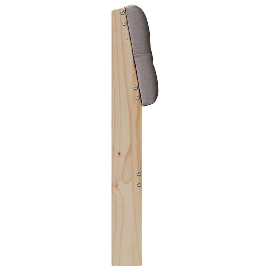 vidaXL Tapicerowane wezgłowie Ciemnoszary 150 cm Lite drewno sosnowe