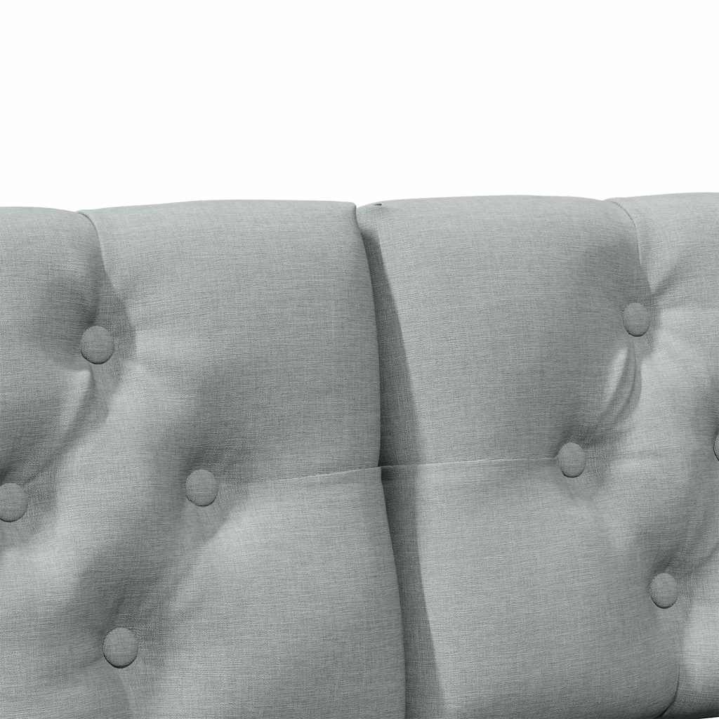 vidaXL Tapicerowane wezgłowie Jasnoszary 150 cm Lite drewno sosnowe