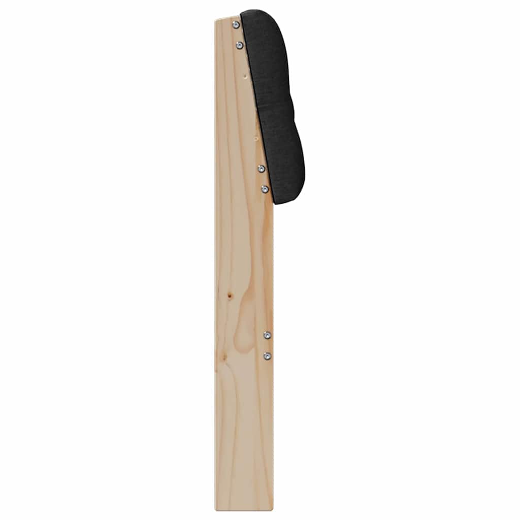 vidaXL Tapicerowane wezgłowie Czarny 135 cm Lite drewno sosnowe