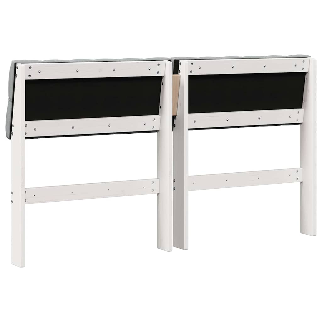 vidaXL Tapicerowane wezgłowie Jasnoszary 135 cm Lite drewno sosnowe