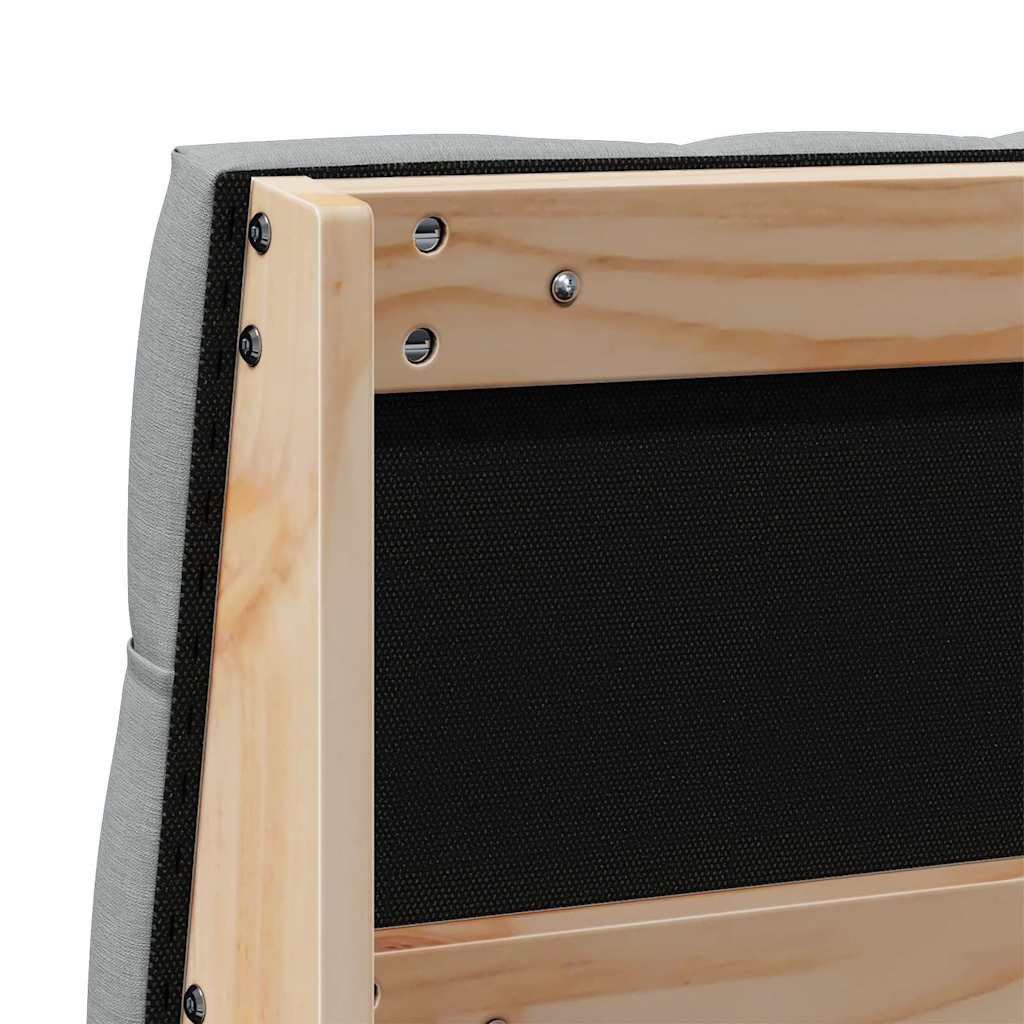 vidaXL Tapicerowane wezgłowie Jasnoszary 120 cm Lite drewno sosnowe