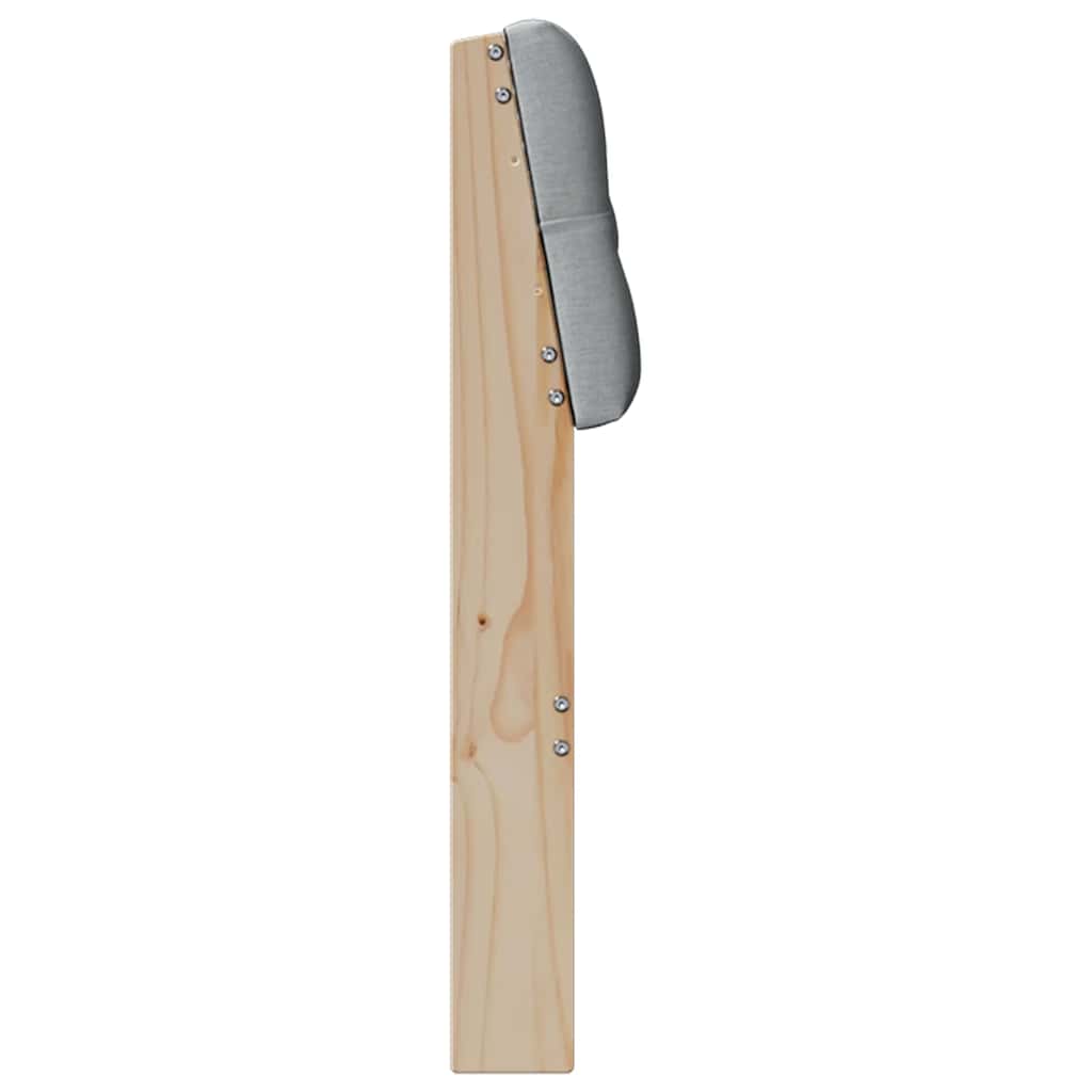 vidaXL Tapicerowane wezgłowie Jasnoszary 120 cm Lite drewno sosnowe