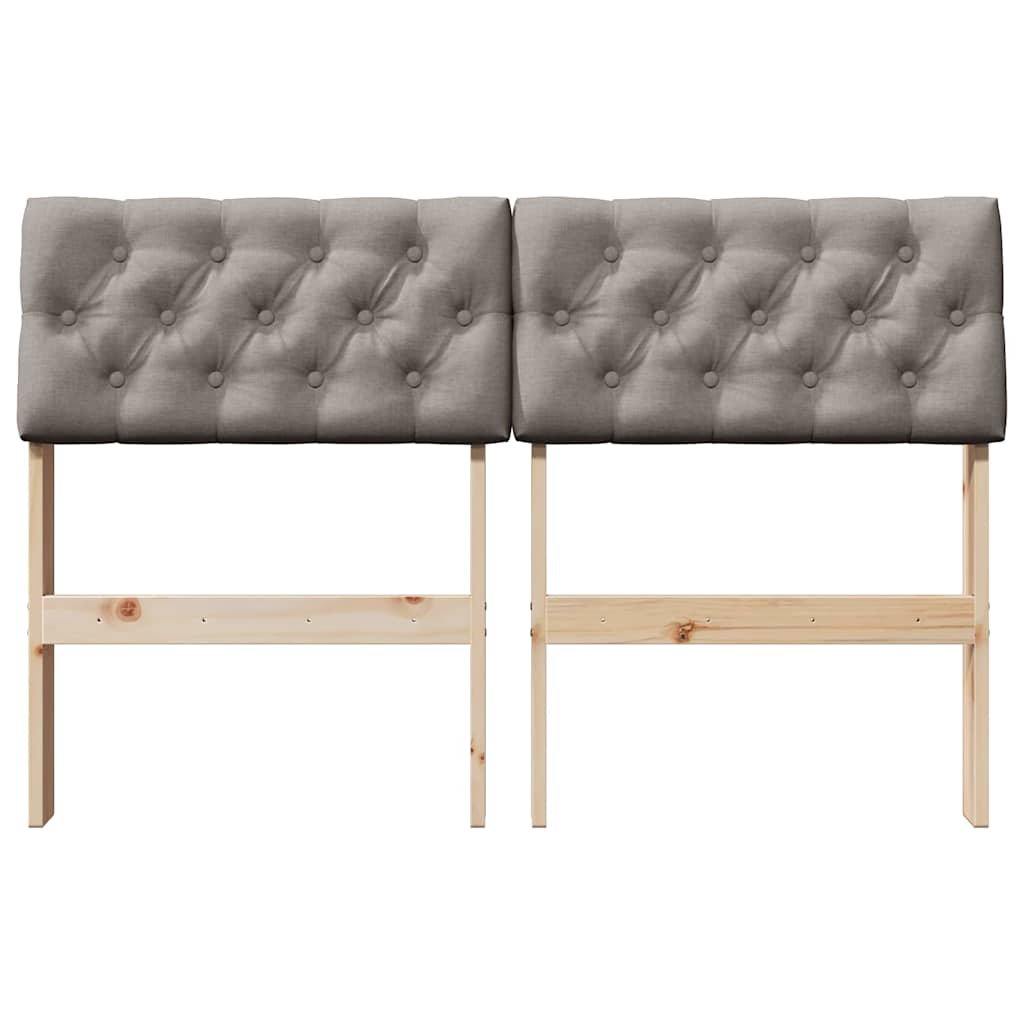 vidaXL Tapicerowane wezgłowie Ciemnoszary 120 cm Lite drewno sosnowe