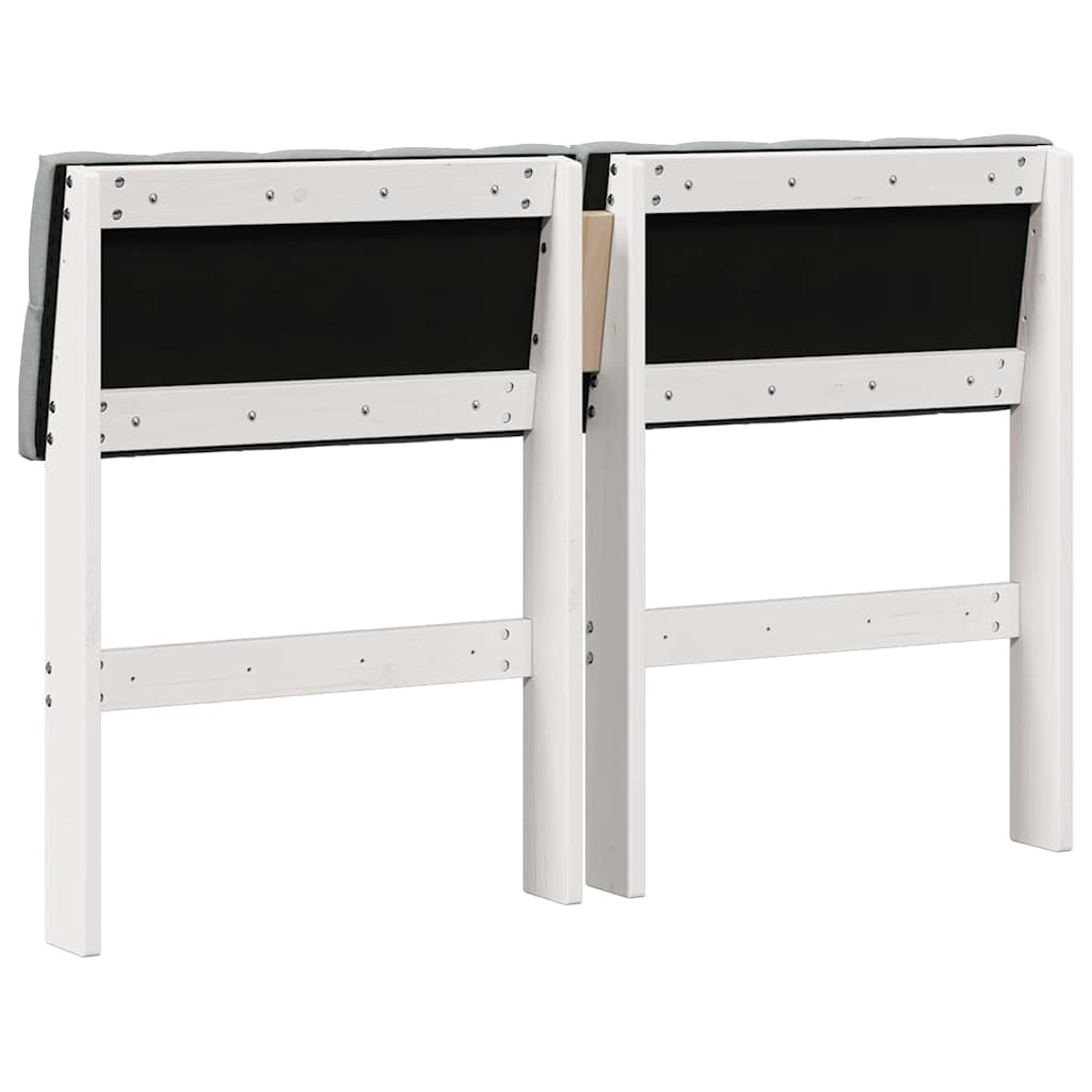 vidaXL Tapicerowane wezgłowie Jasnoszary 120 cm Lite drewno sosnowe
