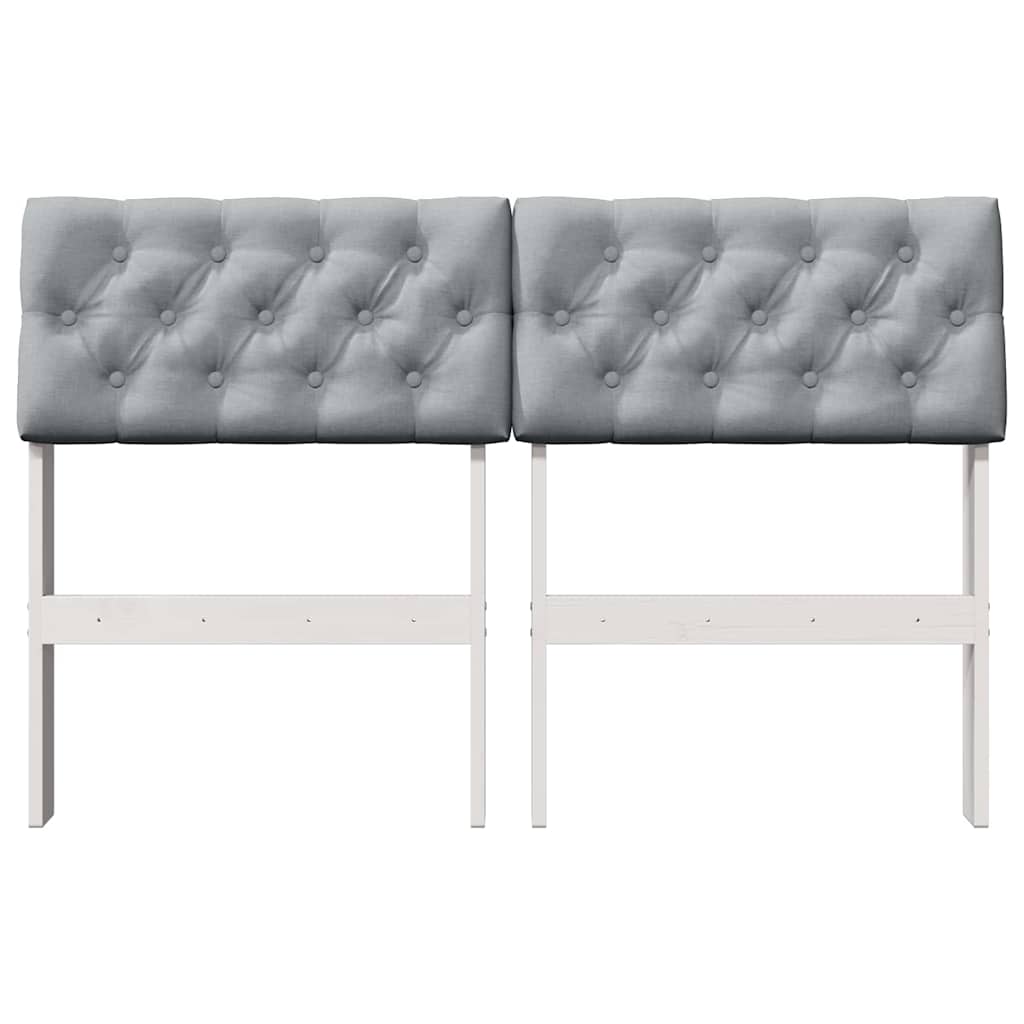 vidaXL Tapicerowane wezgłowie Jasnoszary 120 cm Lite drewno sosnowe