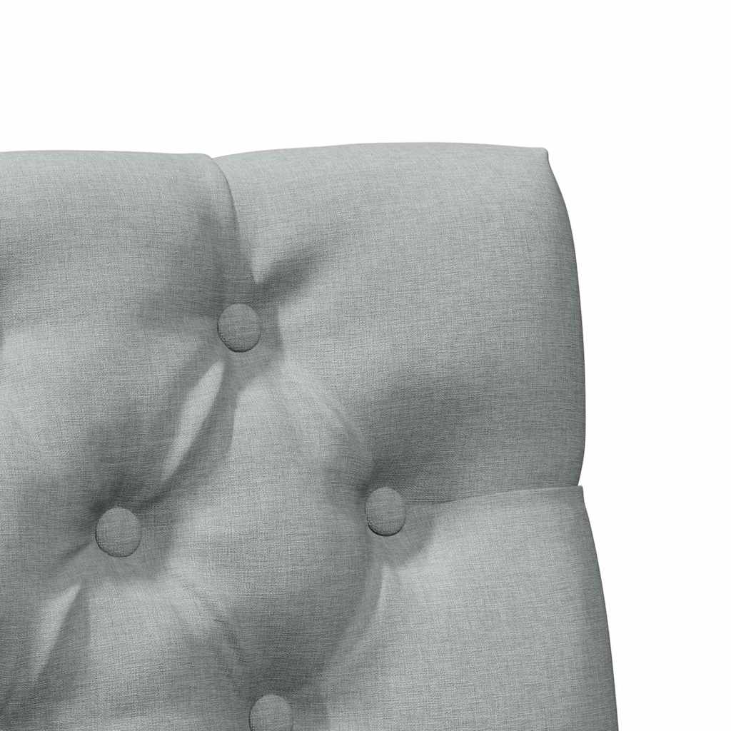 vidaXL Tapicerowane wezgłowie Jasnoszary 100 cm Lite drewno sosnowe