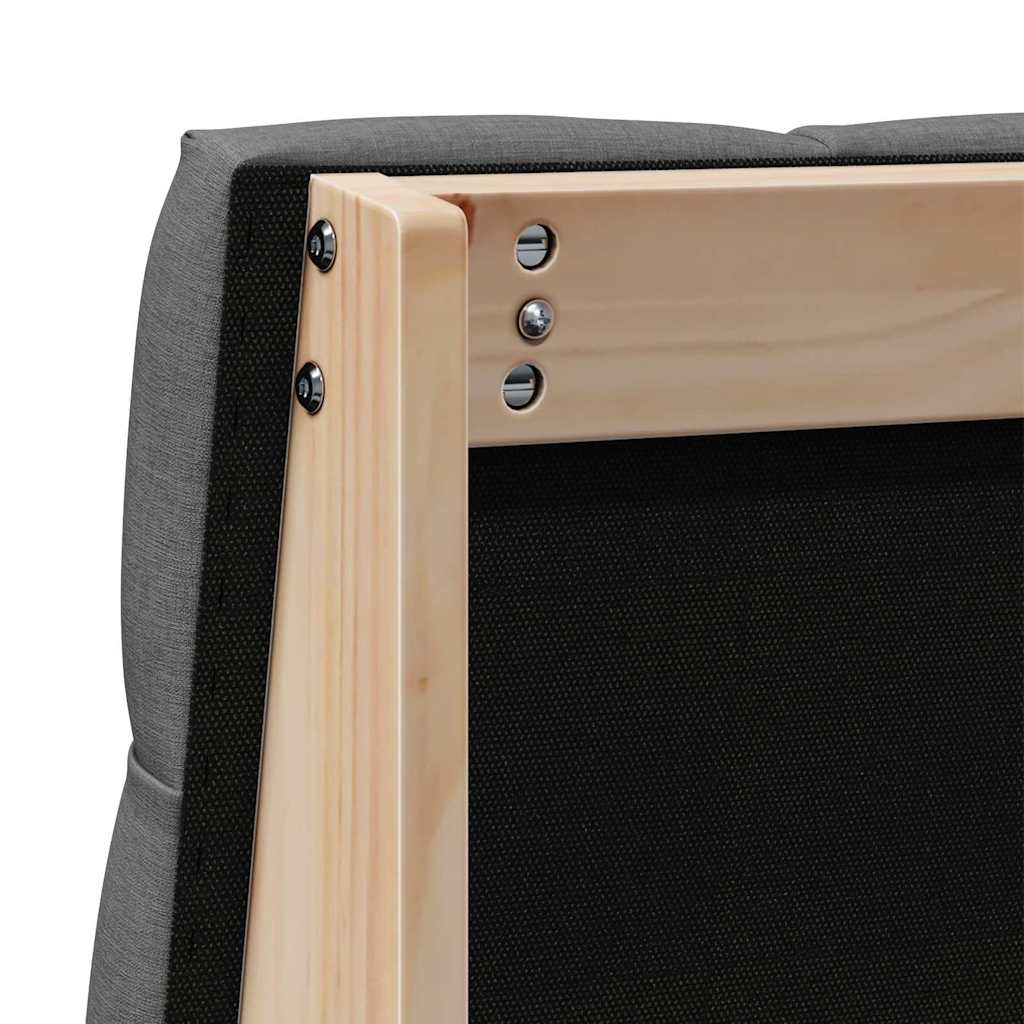 vidaXL Tapicerowane wezgłowie Ciemnoszary 100 cm Lite drewno sosnowe