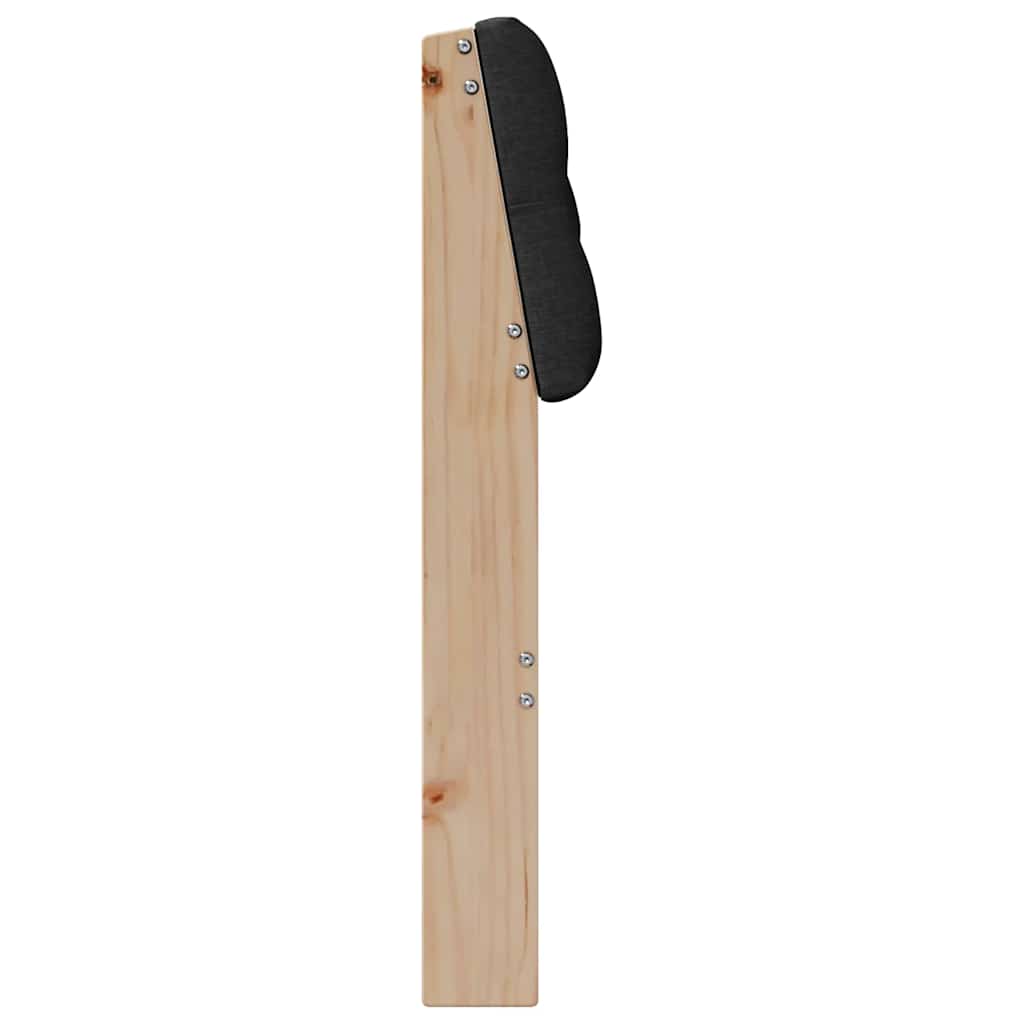 vidaXL Tapicerowane wezgłowie Czarny 90 cm Lite drewno sosnowe