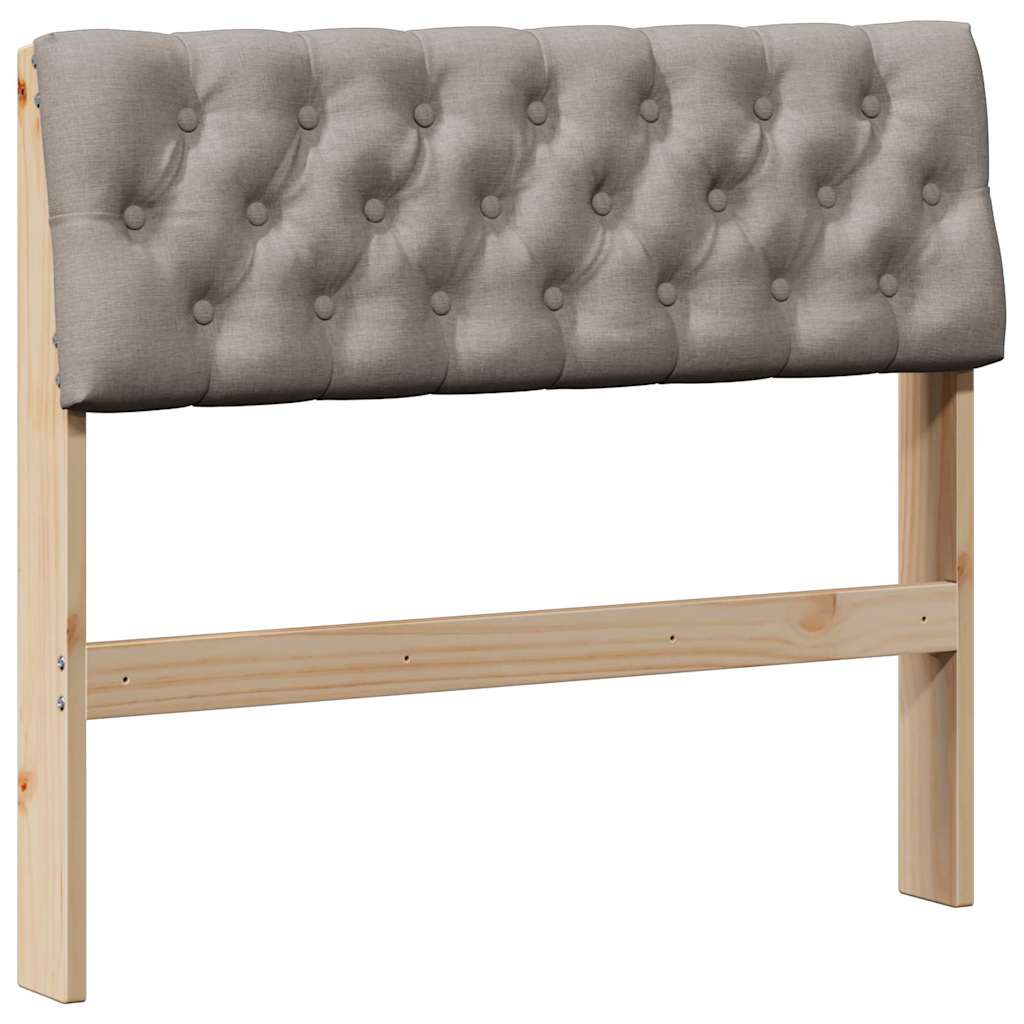 vidaXL Tapicerowane wezgłowie Ciemnoszary 90 cm Lite drewno sosnowe
