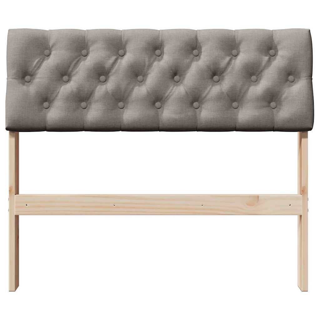 vidaXL Tapicerowane wezgłowie Ciemnoszary 90 cm Lite drewno sosnowe