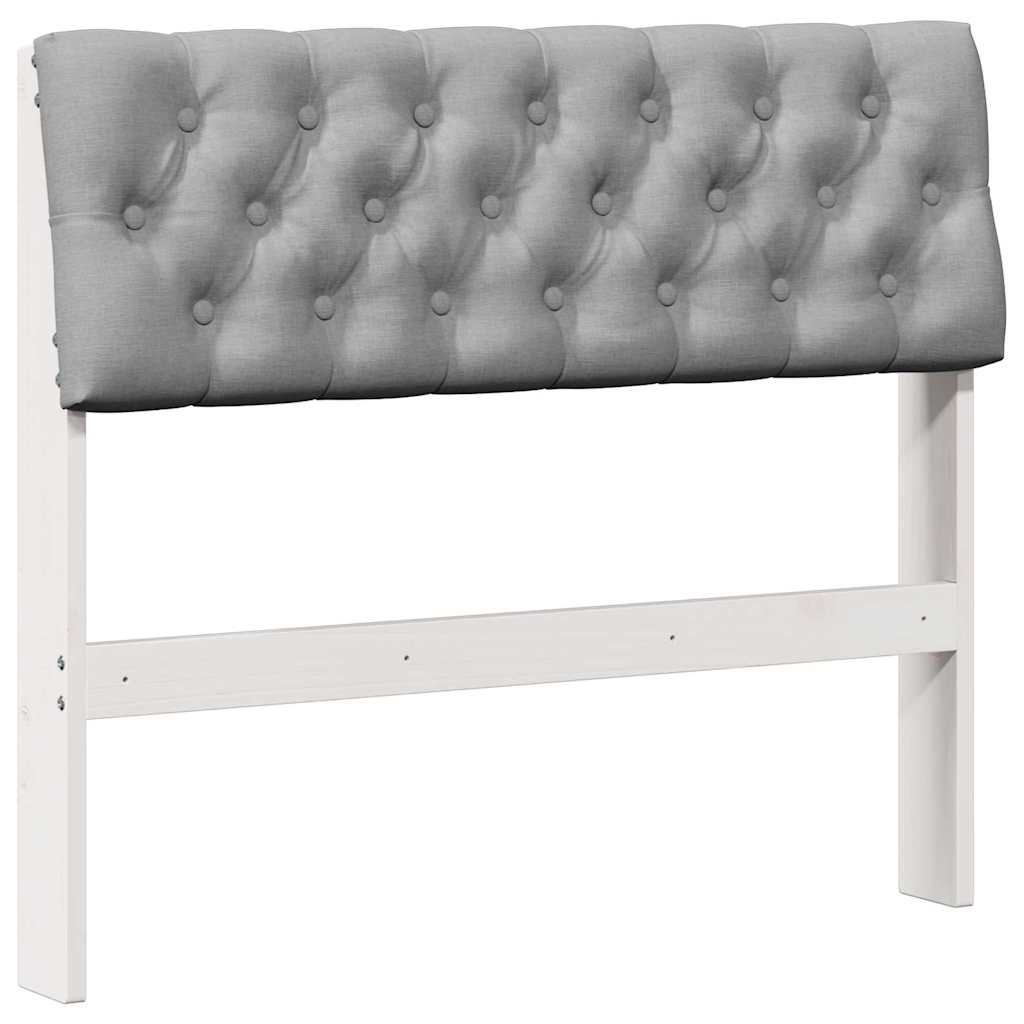 vidaXL Tapicerowane wezgłowie Jasnoszary 90 cm Lite drewno sosnowe