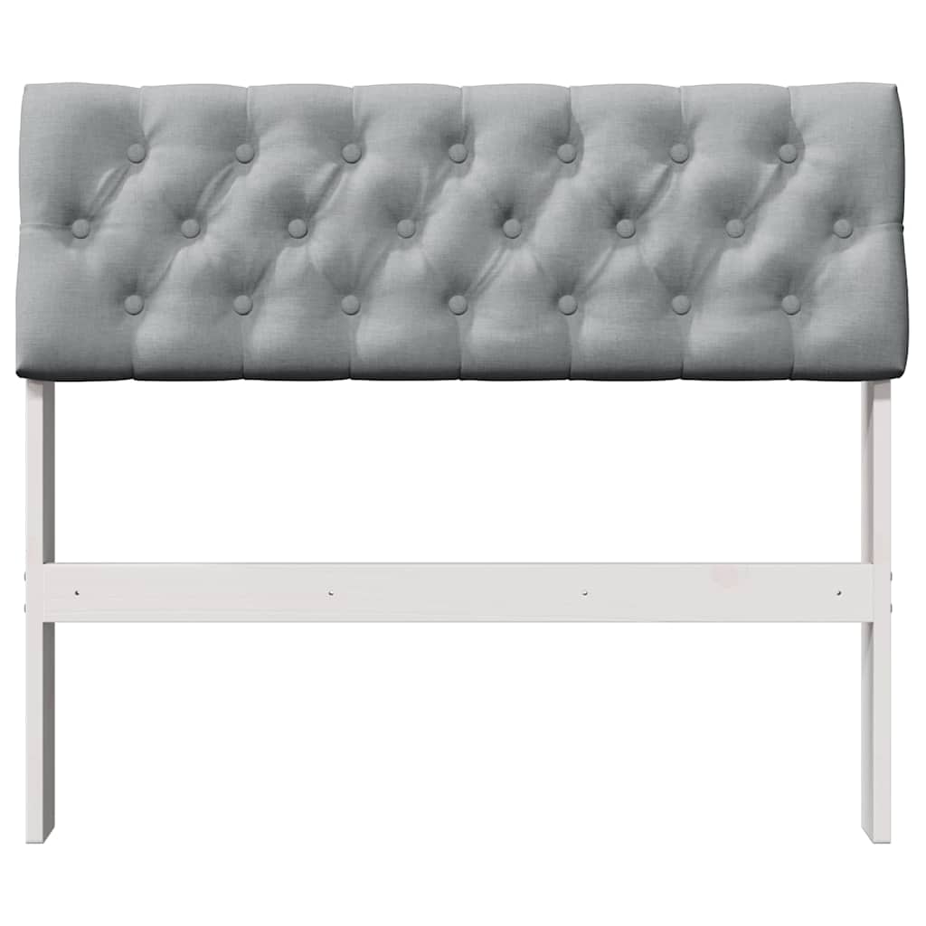 vidaXL Tapicerowane wezgłowie Jasnoszary 90 cm Lite drewno sosnowe