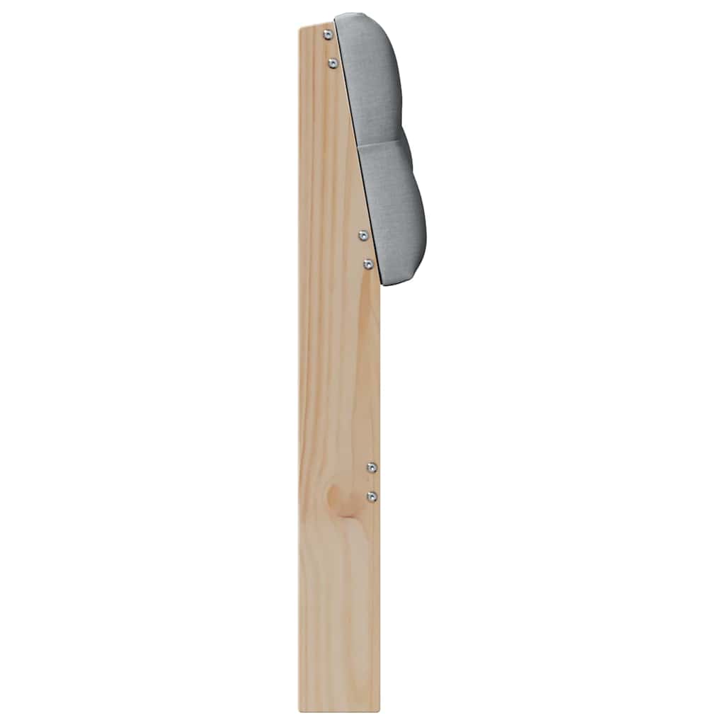 vidaXL Tapicerowane wezgłowie Jasnoszary 80 cm Lite drewno sosnowe