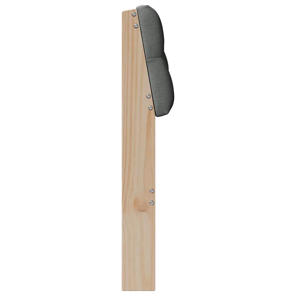 vidaXL Tapicerowane wezgłowie Ciemnoszary 80 cm Lite drewno sosnowe
