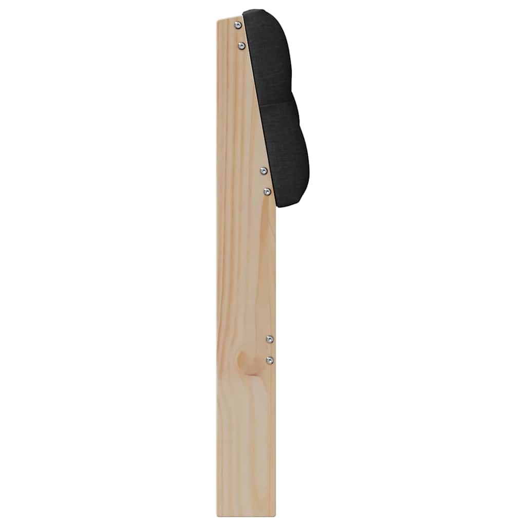 vidaXL Tapicerowane wezgłowie Czarny 80 cm Lite drewno sosnowe