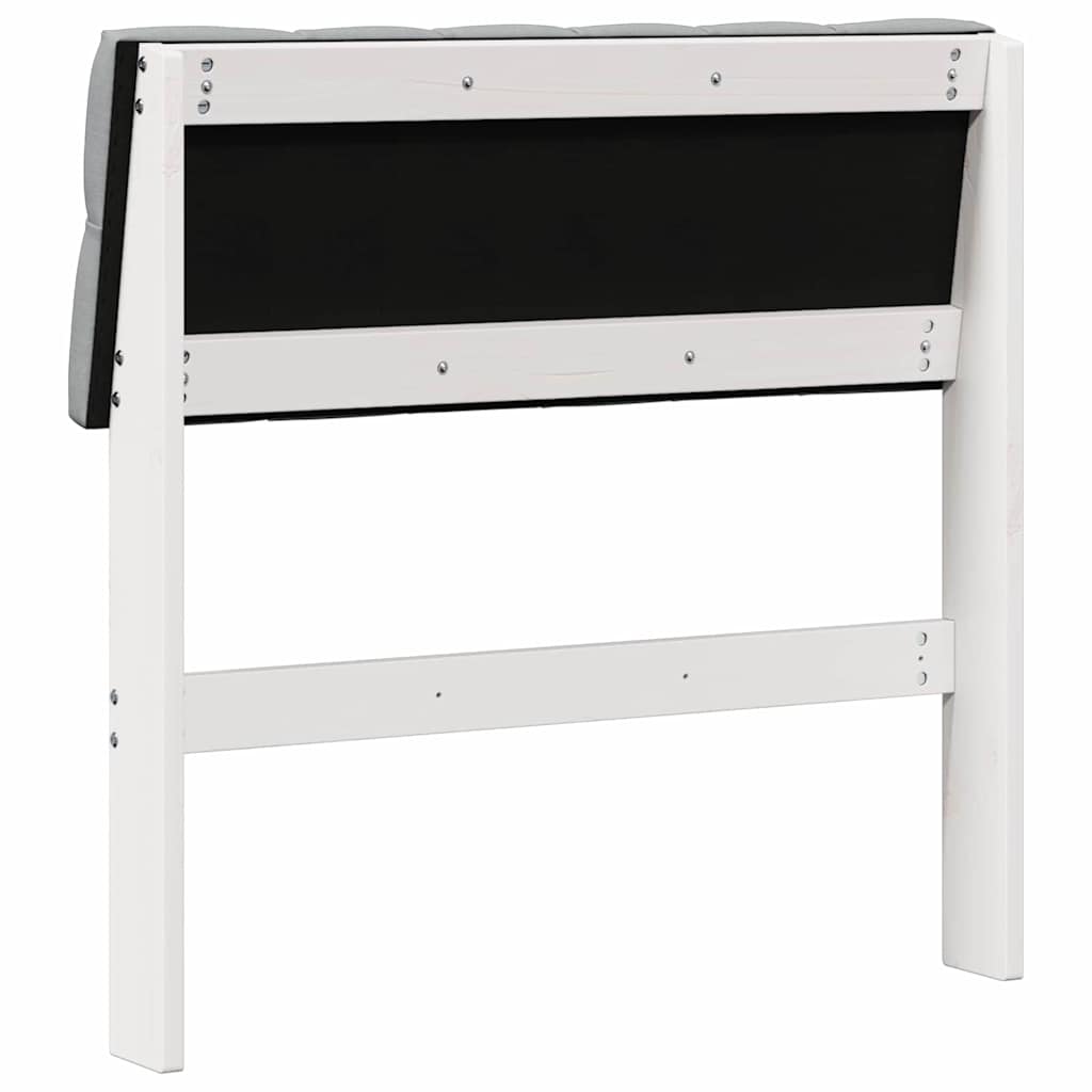 vidaXL Tapicerowane wezgłowie Jasnoszary 80 cm Lite drewno sosnowe