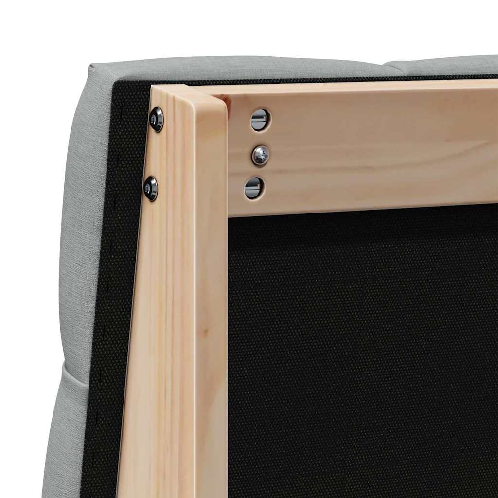 vidaXL Tapicerowane wezgłowie Jasnoszary 75 cm Lite drewno sosnowe