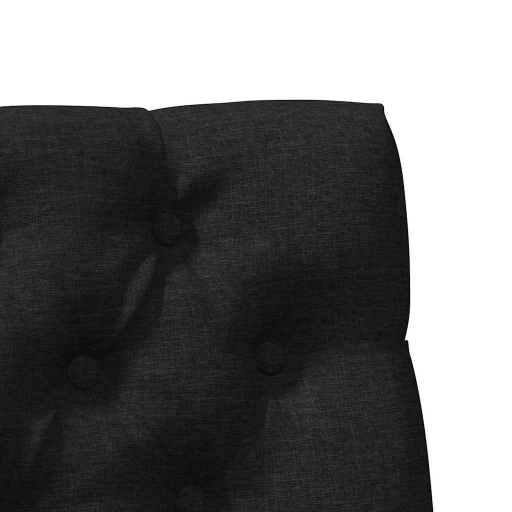 vidaXL Tapicerowane wezgłowie Czarny 75 cm Lite drewno sosnowe