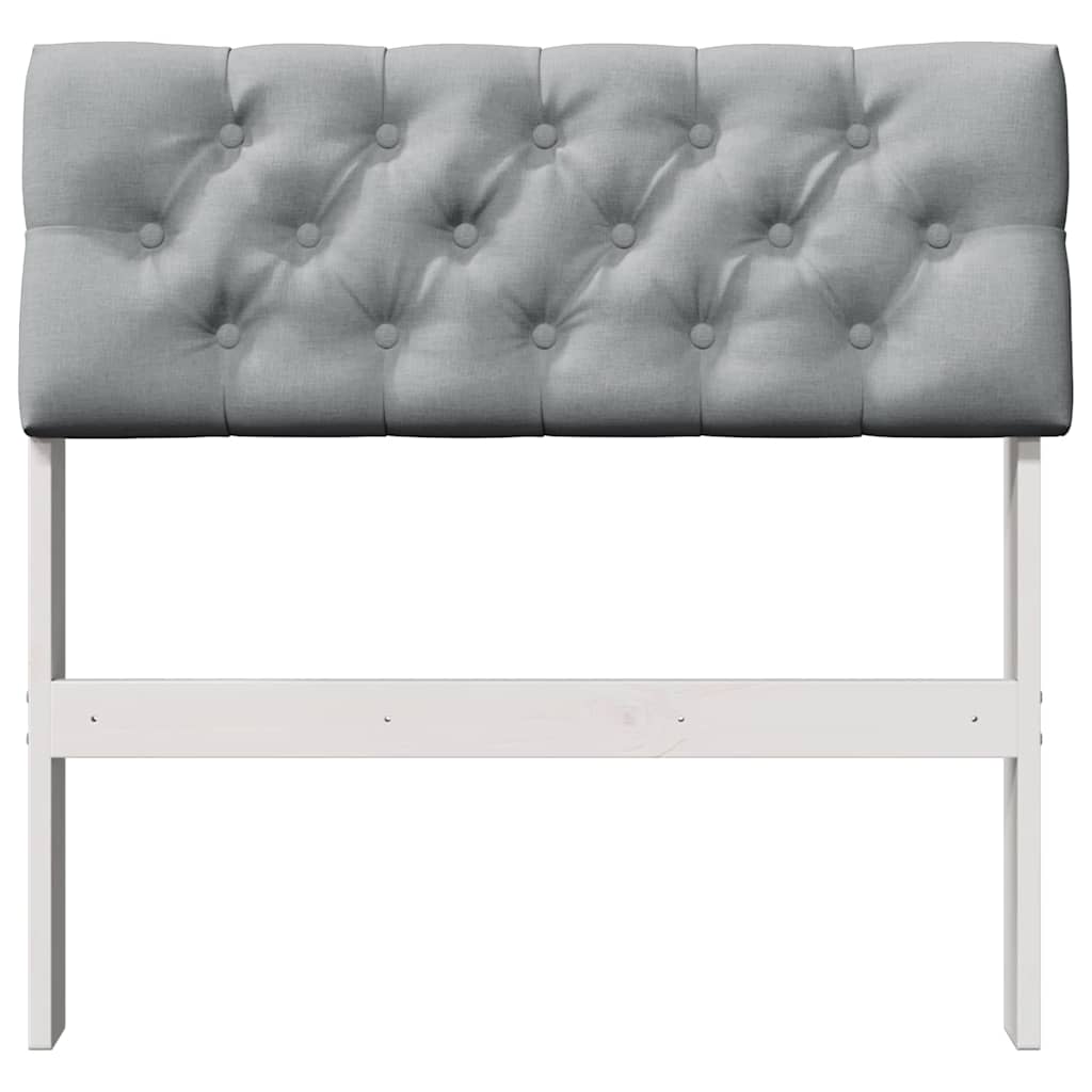 vidaXL Tapicerowane wezgłowie Jasnoszary 75 cm Lite drewno sosnowe