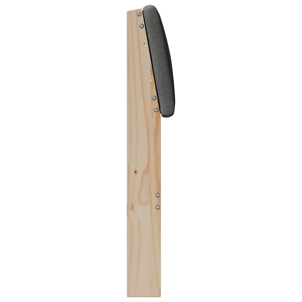 vidaXL Tapicerowane wezgłowie Ciemnoszary 180 cm Lite drewno sosnowe