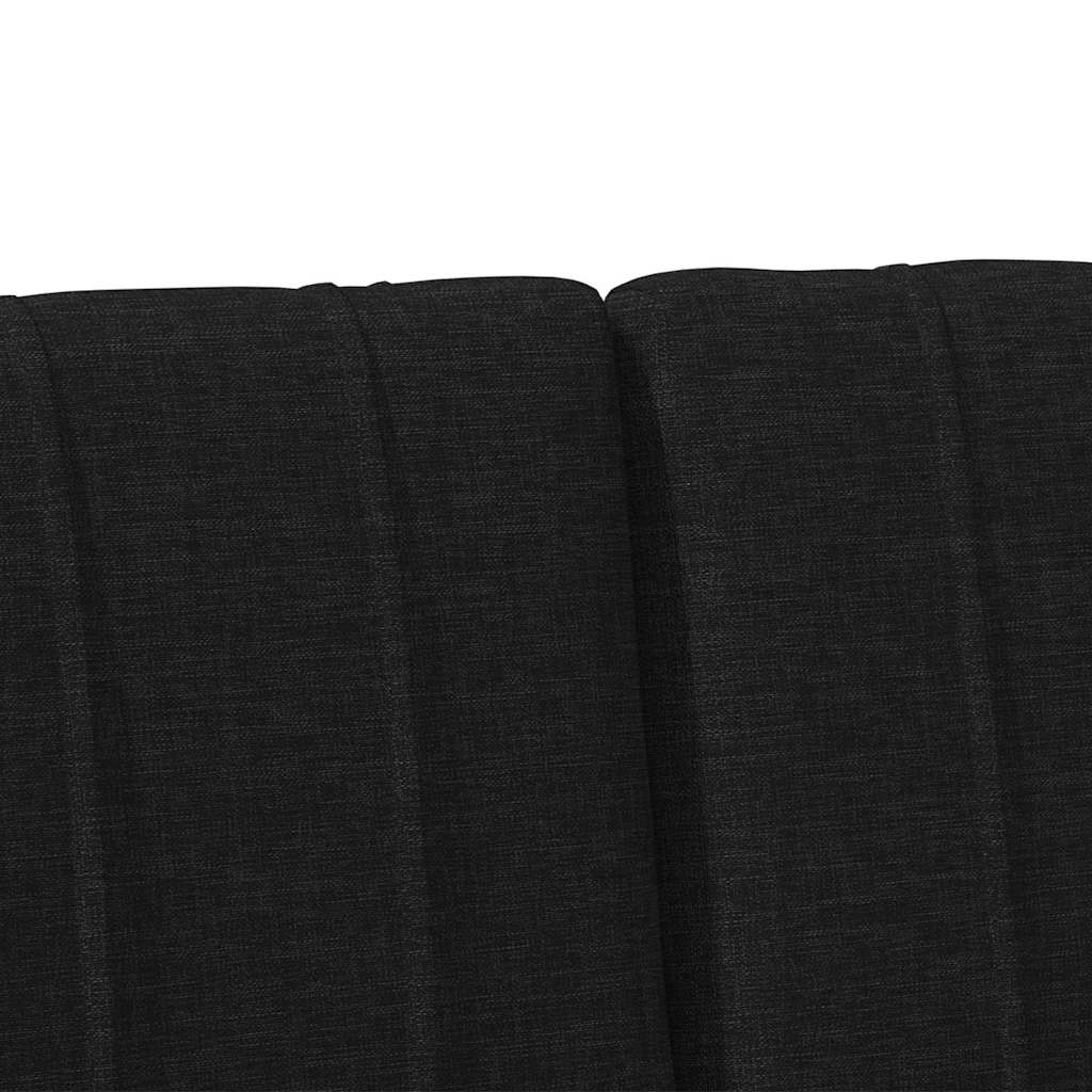 vidaXL Tapicerowane wezgłowie Czarny 180 cm Lite drewno sosnowe