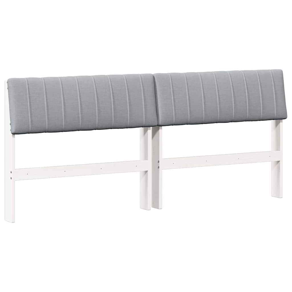 vidaXL Tapicerowane wezgłowie Jasnoszary 180 cm Lite drewno sosnowe