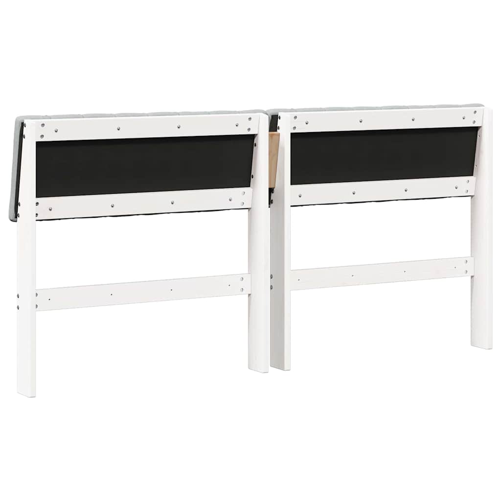 vidaXL Tapicerowane wezgłowie Jasnoszary 160 cm Lite drewno sosnowe