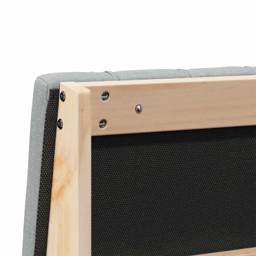vidaXL Tapicerowane wezgłowie Jasnoszary 150 cm Lite drewno sosnowe