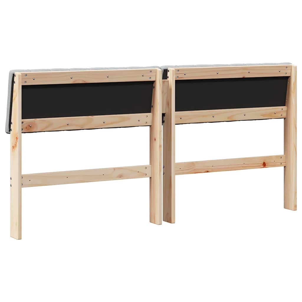 vidaXL Tapicerowane wezgłowie Jasnoszary 150 cm Lite drewno sosnowe