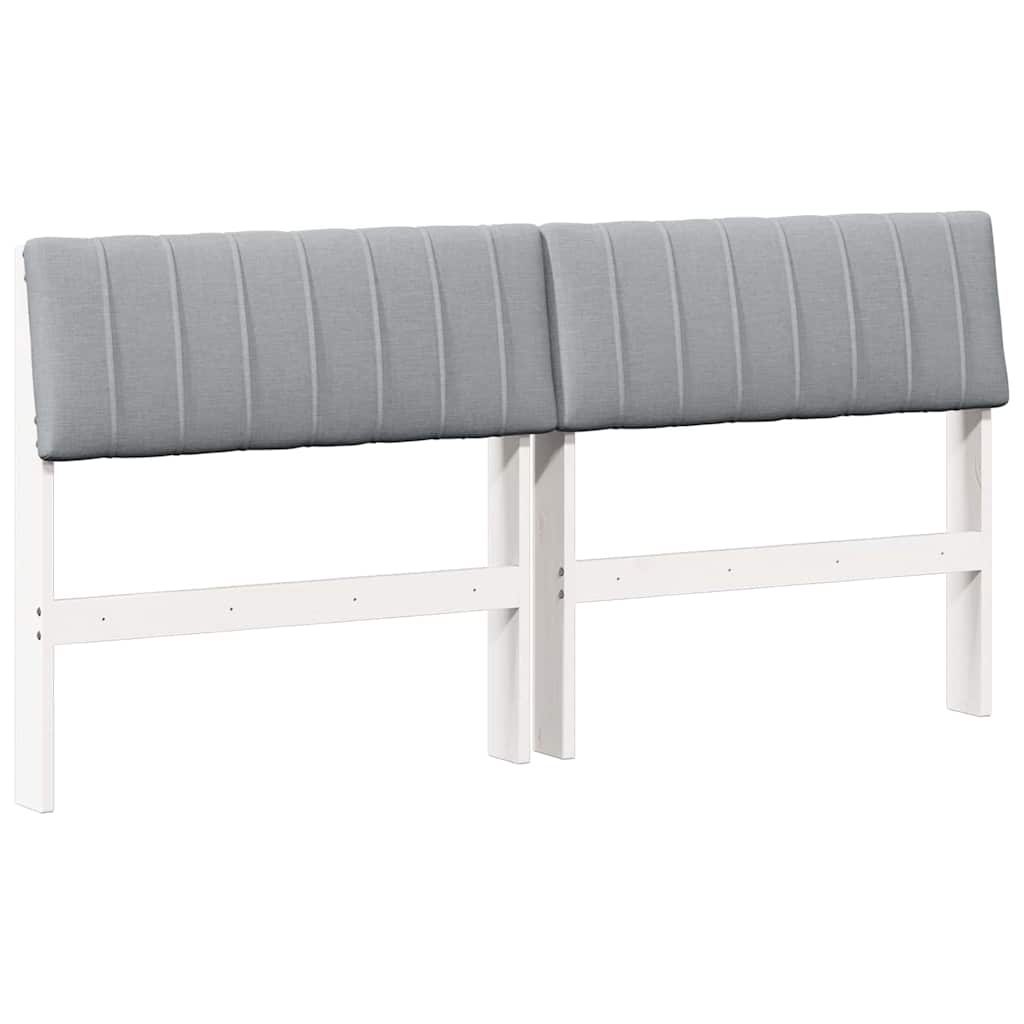 vidaXL Tapicerowane wezgłowie Jasnoszary 150 cm Lite drewno sosnowe