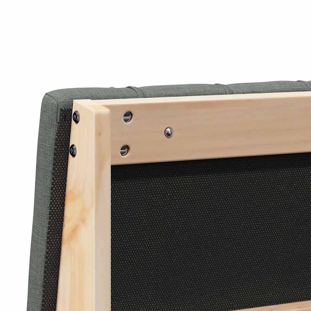 vidaXL Tapicerowane wezgłowie Ciemnoszary 140 cm Lite drewno sosnowe